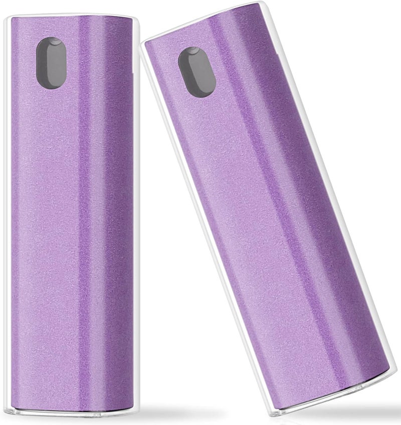 usefulpro 2 Pcs Fingerprint Proof Screen Cleaner,3 in 1Touchscreen Mist Cleaner Spray Wipe Cleaner Fingerprint-Proof Soft Fiber Flannel,Safe for All Phones Glasses Tablet Laptop TV Watch Screens(Purple) - Image 1